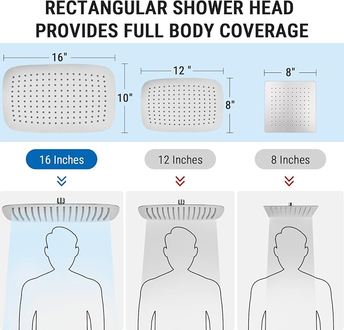 G-Promise All Metal 16 Inch Shower Head - Image 7