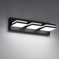 Modern LED Small Bathroom Lights Fixtures, Metal Black Acrylic Wall Lighting by JZEKVN