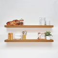 Homeforia 42 inch Golden Oak Floating Shelf, High End Solid Real Wood 42inch by Homeforia