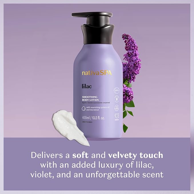 Nativa SPA by O Boticário, Lilac Smoothing Body Lotion - Image 4
