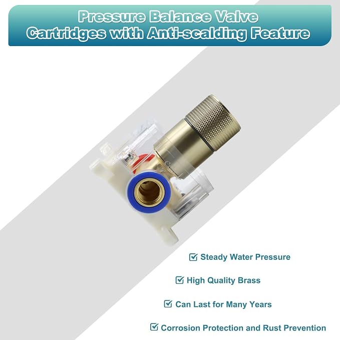 Concealed LED Digital Display Shower Diverter Valve Shower Mixing Valve Single - Image 4
