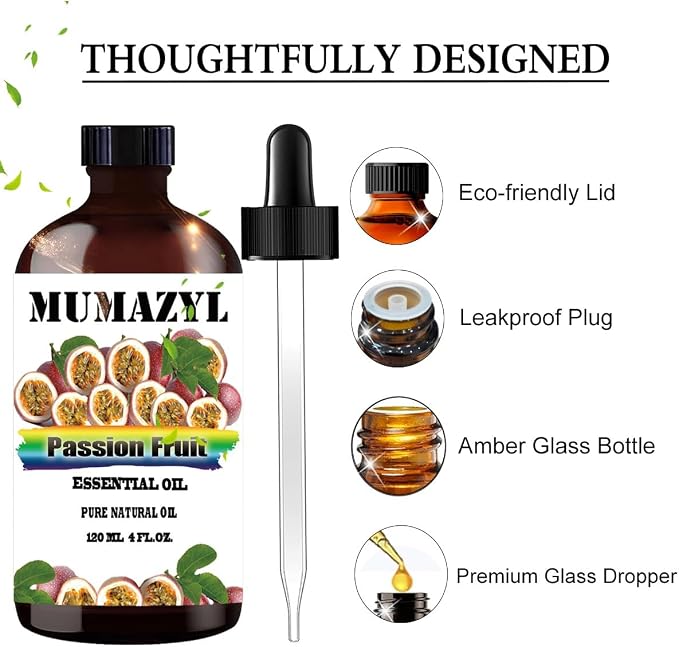 Passion Fruit Essential Oil, Passion Fruit Oil 4 Fl Oz 120ML - Image 2