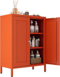 Metal Bathroom Cabinet, Small Floor Storage Cabinet, Freestanding Sideboard by Unknown