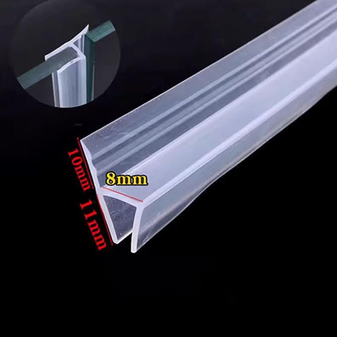 Frameless Soft Shower Door Sweep Seal Drip Rail, Glass Shower Silicone Door - Image 2