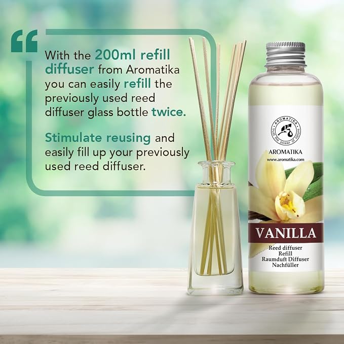 Vanilla Diffuser Refill w/Natural Essential Vanilla Oil 6.8 Fl Oz - Image 7