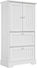 Treocho Bathroom Floor Cabinet, Freestanding Kitchen Pantry Cupboard by Treocho