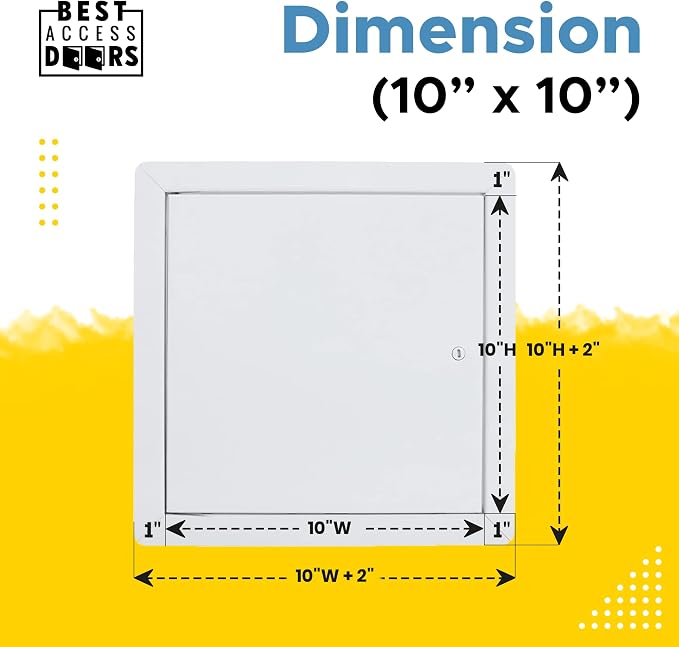 Best 10" x 10" Universal Access Panel – Flush Steel Door - Image 3