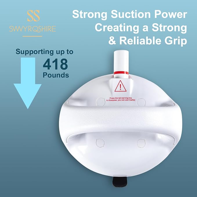 Upgraded Suction Shower Grab Bar, Extra Strong 418lb Suction Handle - Image 4