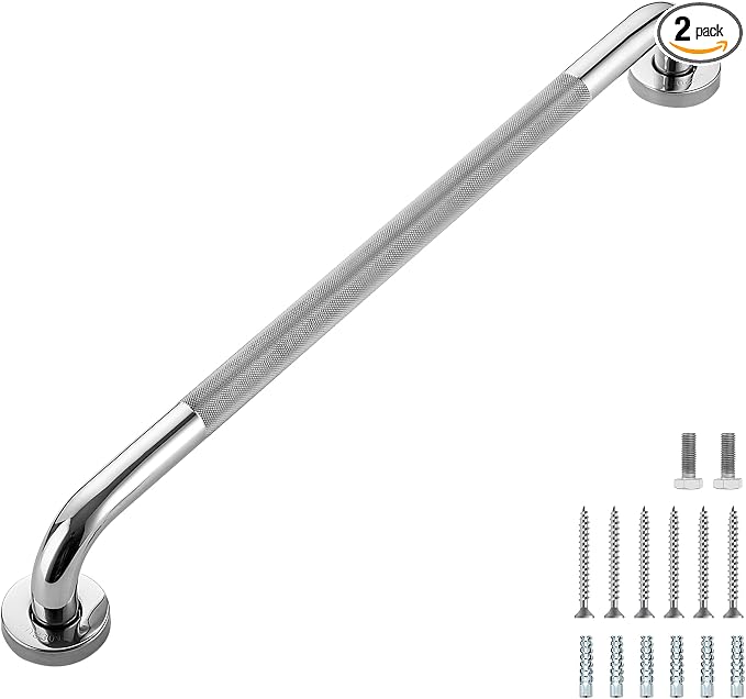 Grab Bars for Shower, 2 Pack 24-Inch Anti Slip Shower Handles for Elderly by RavinteHardware