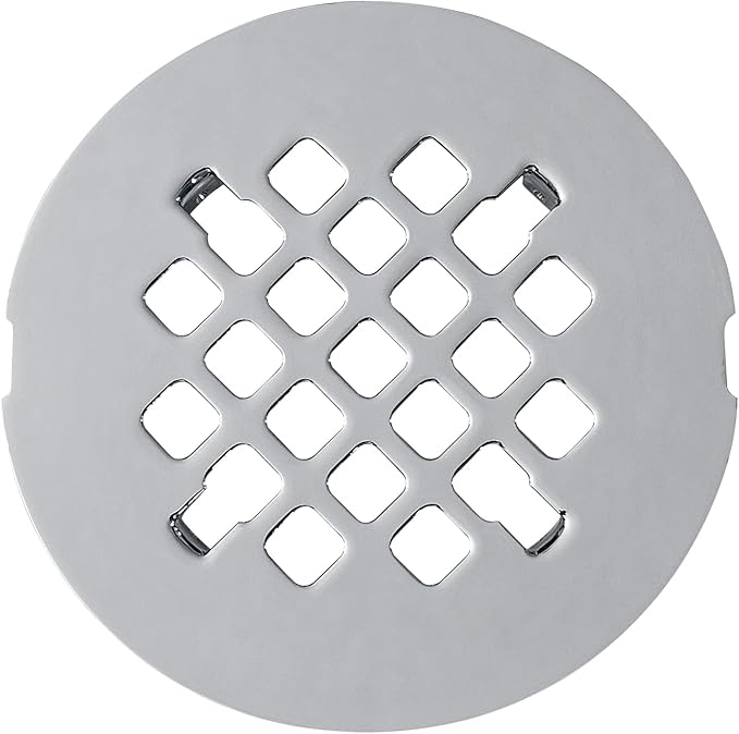 4 ¼” Chrome Snap-in Shower Drain Cover -Solid Brass Construction by OrangeDesignProductionCo