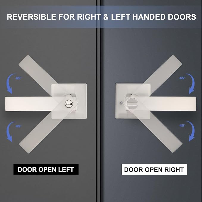 Privacy Interior Door Handle, 6 Pack Heavy Duty Door Lever - Image 7