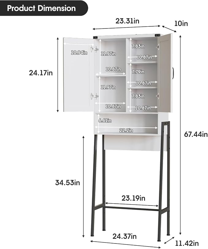 Over The Toilet Storage Cabinet - Image 2