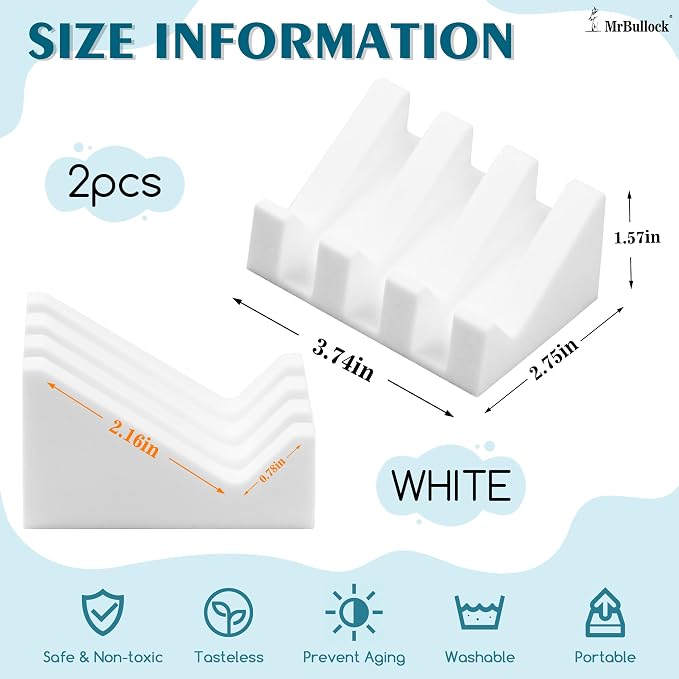 Silicone Soap Dish for Bar Soap Holder for Shower Bathroom Self Draining - Image 2