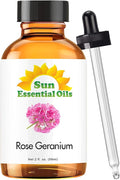 Sun Essential Oils Rose Geranium Essential Oil 2 Fluid Ounces by SunEssentialOils