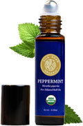 Silk Road Organic Peppermint Essential Oil Roll On, USDA Certified, by SILKROADORGANIC