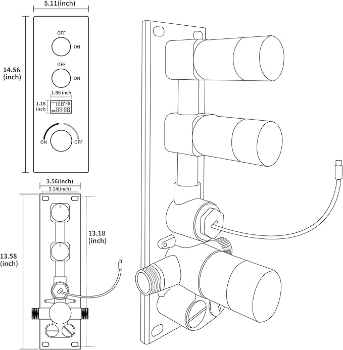 AYIVG Shower Diverter Valve Chrome Solid Brass Pressure Balance Diverter Valve - Image 7
