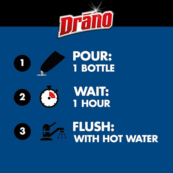 Drano Dual-Force Foamer Clog Remover, Commercial Line, 17 oz - Image 5