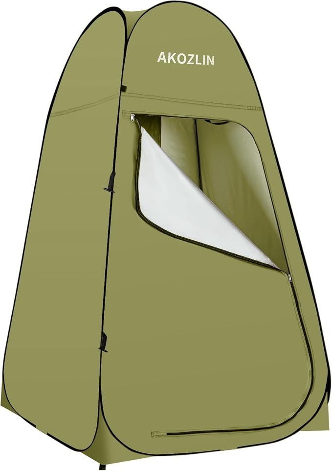 AKOZLIN Portable Pop Up Shower Tent Instant Privacy Dressing Changing Tent - Image 6
