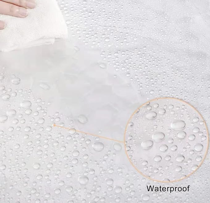 Clawfoot Tub Clear Shower Curtain Liner Extra Wide Warp Around, Plastic EVA - Image 3