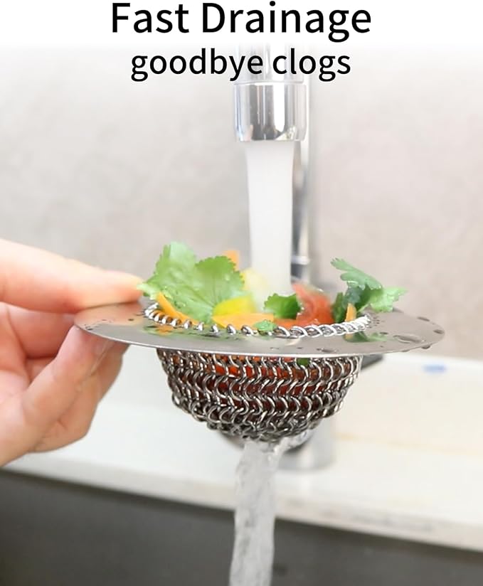 TRAPMATE 2 Pack Bathroom Sink Drain Strainer, 4.4" Fast Drainage Shower Drain - Image 5