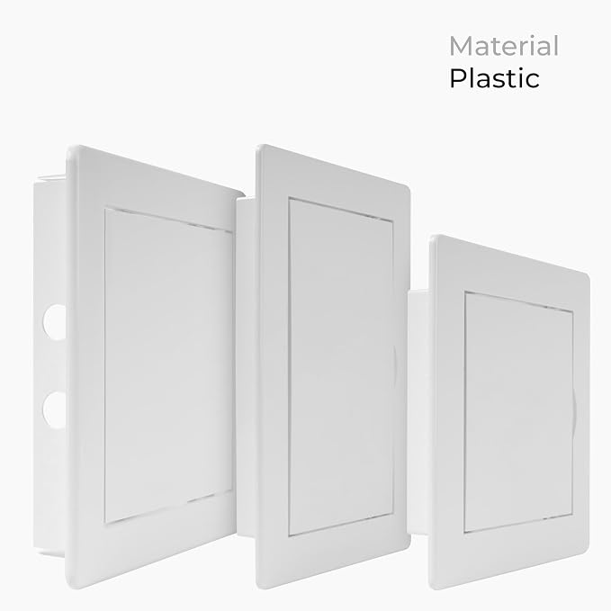6 x 6 Inch White Square ABS Plastic Plumbing Access Panel - Image 3