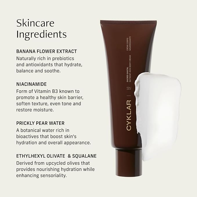 CYKLAR Nutrient Rich Body Cream. Sacred Santal Nourishing Moisturizer - Image 6