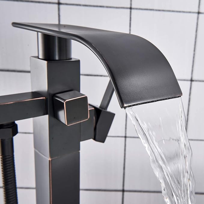 Senlesen Barthroom Tub Filler Faucet Floor Mounted Bathtub Shower Faucet - Image 8