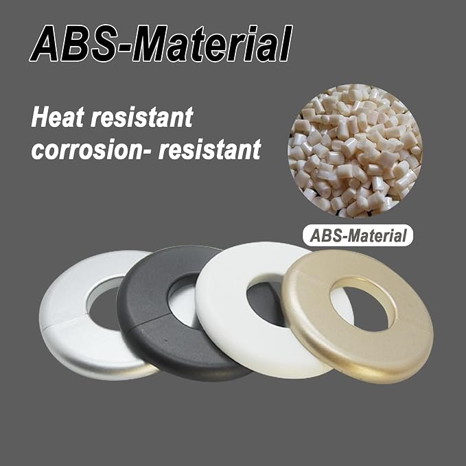 1 Piece Wall Split Flange, Self-Adhesive Escutcheon Plate - Image 3