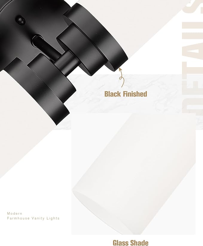 Emak 2 Light Black Vanity Lights - Image 3