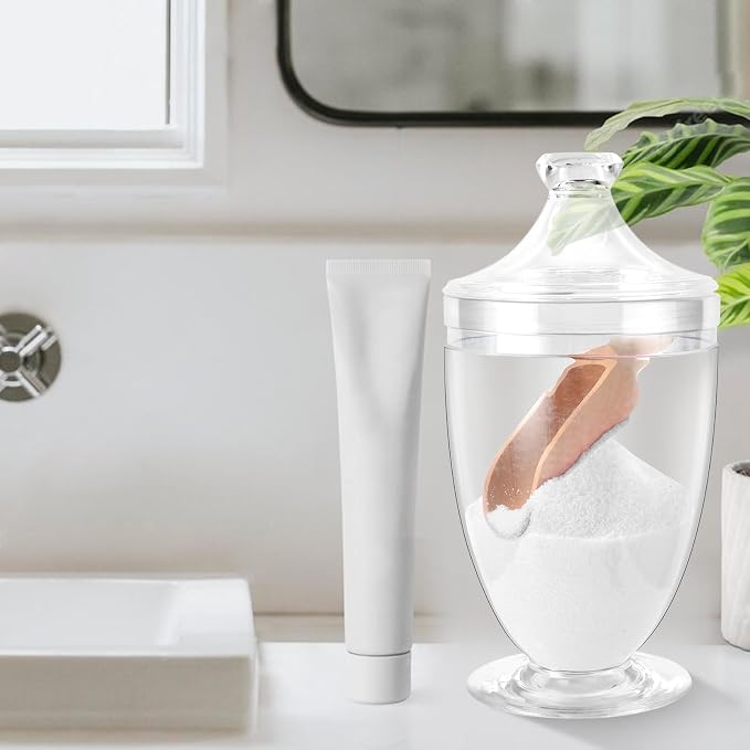 1000ML/33OZ Bath Salt Jar with Lid and Spoon Bath Salt Container Acrylic Salt - Image 5