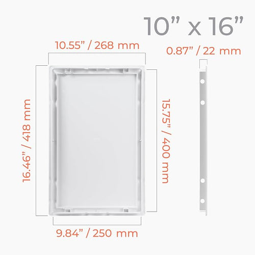 10x16 Inch White Access Panel – ABS Plastic Rectangular Wall & Ceiling Access - Image 2