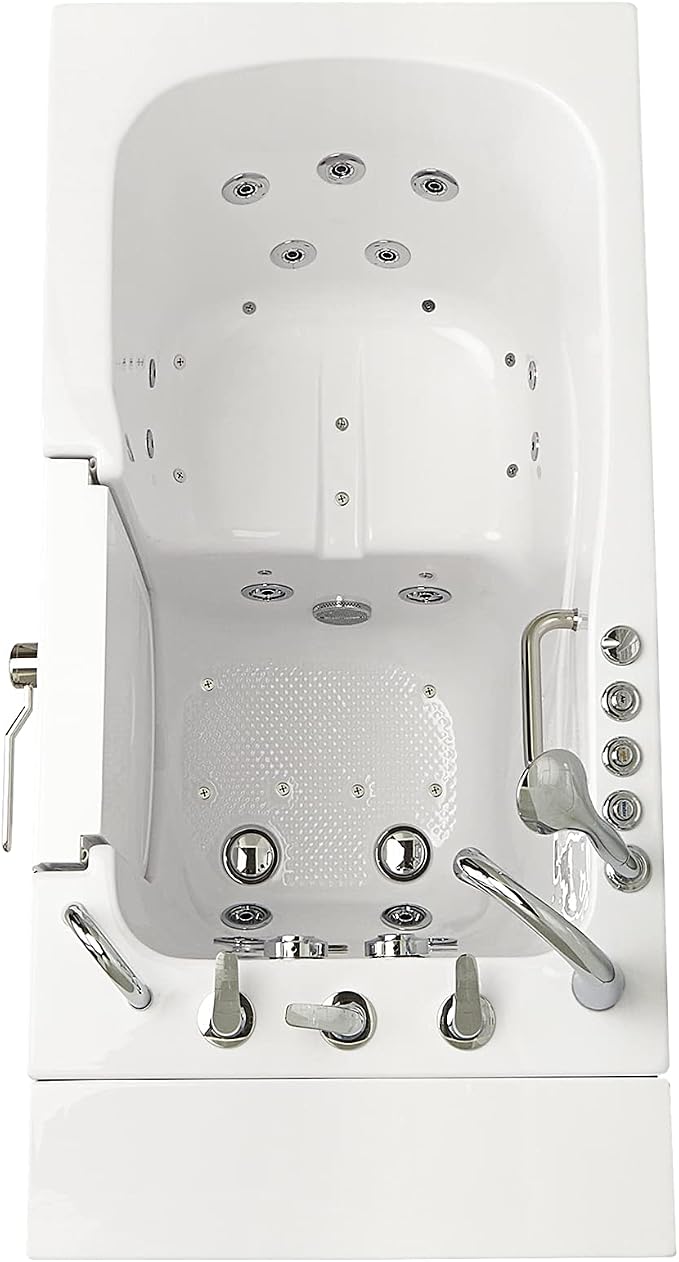 Ella Capri 30"x52" Acrylic Air and Hydro Massage Walk-In Bathtub - Image 9
