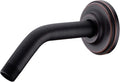 Angled Shower Arm with Flange ORB 6 Inch Stainless Steel Wall Mounted Extension by DIKUROOMS