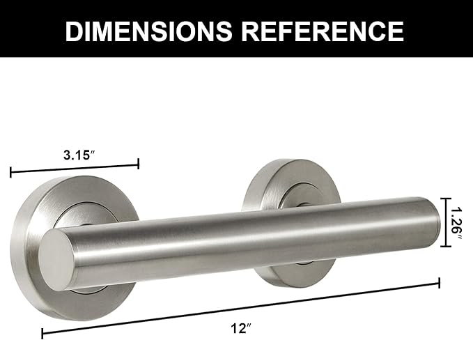 Lava Odoro Shower Grab Bar, Modern Stainless Steel Handicap Grab Bar - Image 7