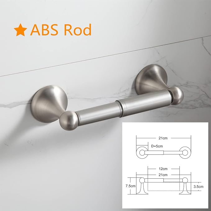 BGL Bathroom Hardware Set Brushed Nickel Adjustable Expandable Bath Towel Bars - Image 2