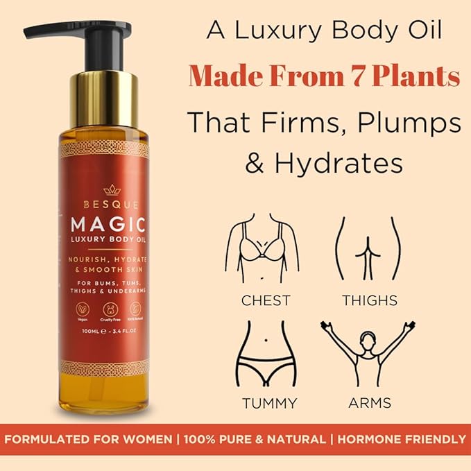 Besque Magic Body Oil, 3.38 FL OZ, After Shower Body Oil - Image 5