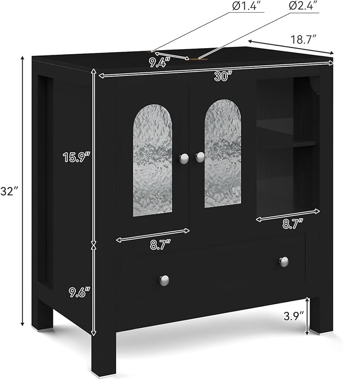 30-Inch Black Bathroom Vanity - Image 2