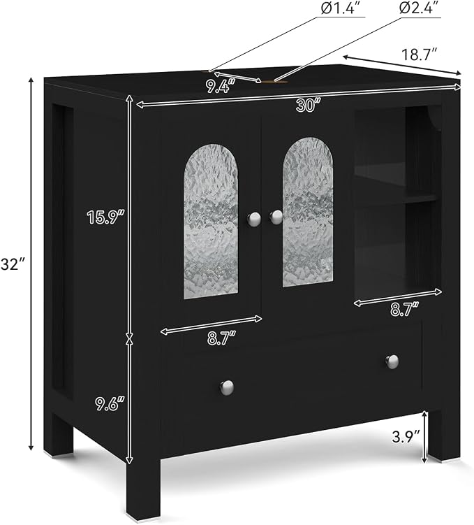 30-Inch Black Bathroom Vanity - Image 3