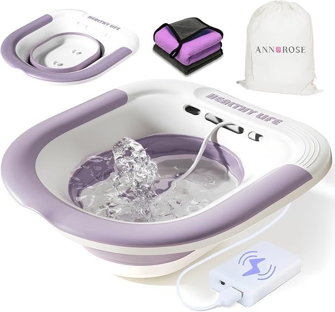 Sitz Bath，Electric Sitz Bath for Toilet, Portable and Collapsible Sitz Bath Tub by Annrose