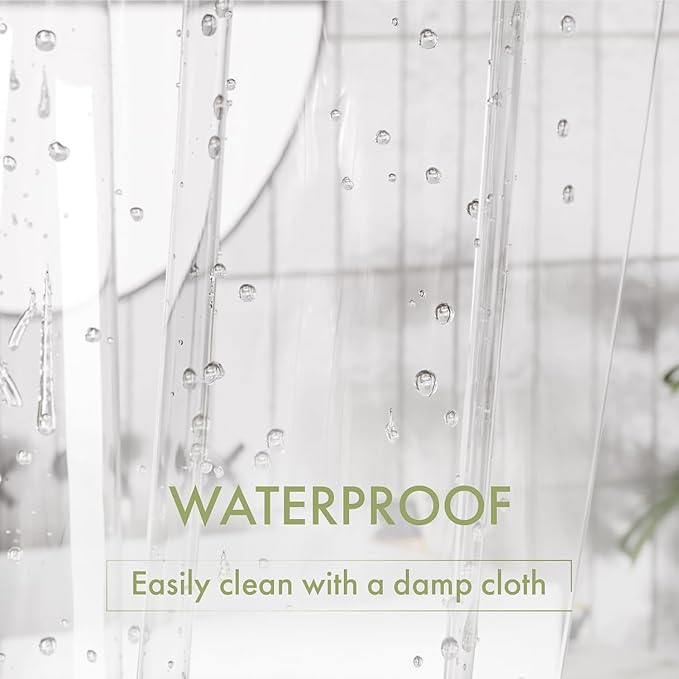 AmazerBath Stall Shower Curtain Liner, 36x78 Clear Shower Curtain Liner - Image 5