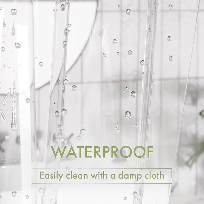 AmazerBath Camper Shower Curtain Liner 60x64, Waterproof Plastic Shower Liner - Image 8