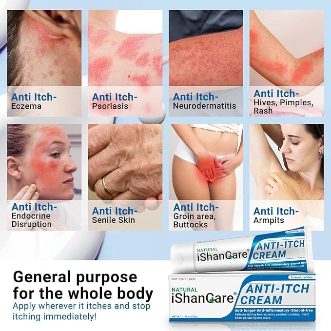 ishancare Anti Itch Soothing Cream Extra Strength Skin Itch Relief Ointment - Image 3
