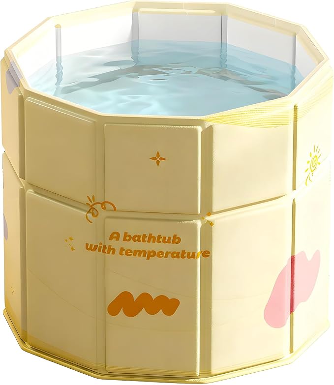 Portable Bathtub for Adult 29.5"x31.5" Collapsible Cold Plunge Bathtub Foldable by COBOPANDA