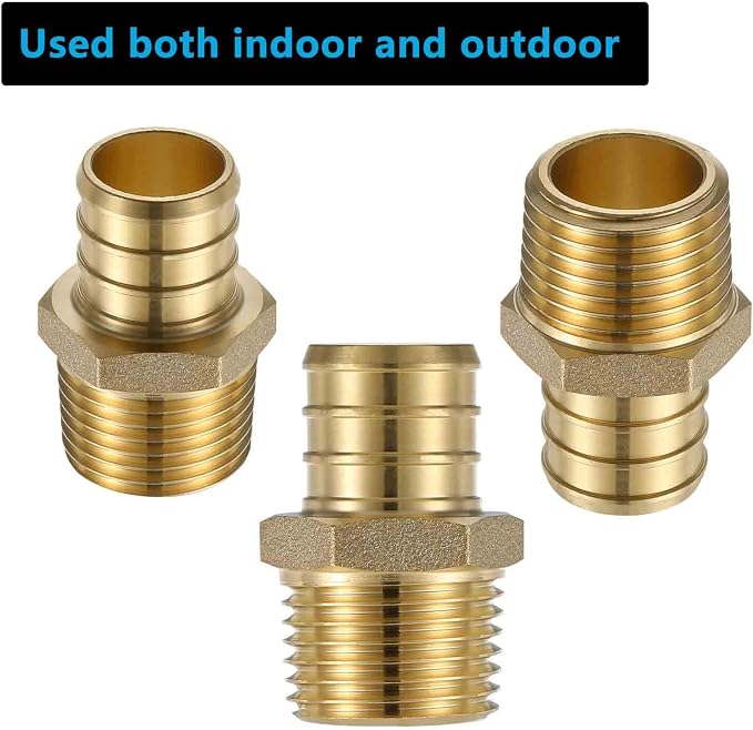 Lidertik 3/4 PEX to 1/2 NPT Male Fittings Adapter, 3/4" PEX F1807 to 1/2" NPT - Image 4