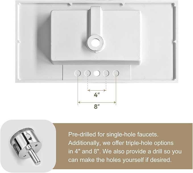 30 Inch Bathroom Vanity with Sink, Modern Bathroom Single Sink Vanity, Bathroom - Image 5