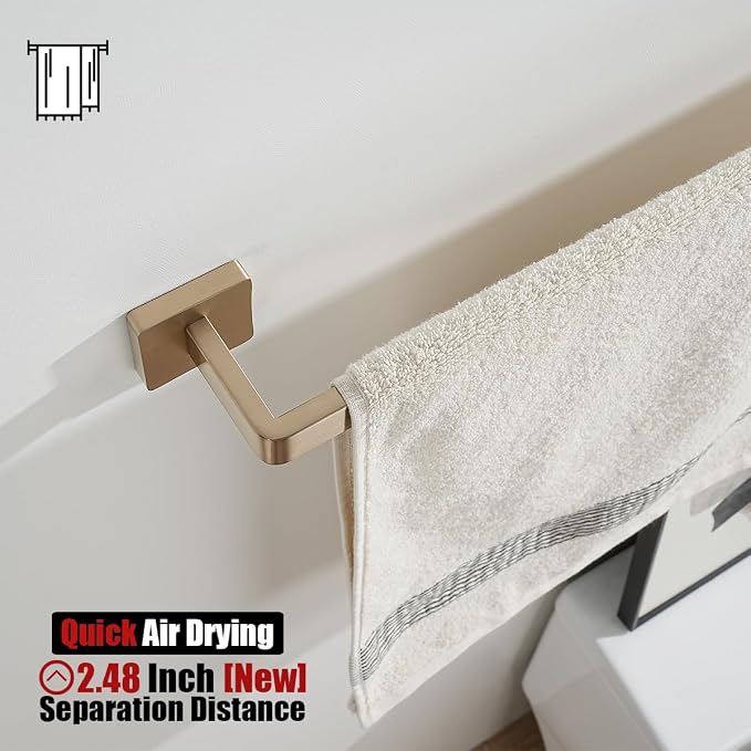 JQK Champagne Bronze Towel Bar, 18 Inch 304 Stainless Steel Thicken 0.8mm Towel - Image 3