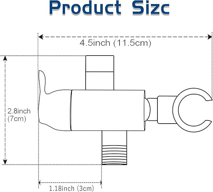 Shower Arm Diverter with Handshower Mount, G1/2 Brass Shower Diverter Valve - Image 6