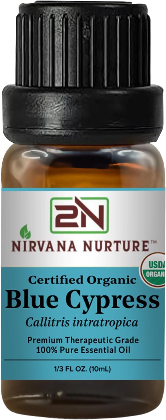 Blue Cypress Essential Oil USDA Certified Organic, 100% Pure Natural Premium by NirvanaNurture