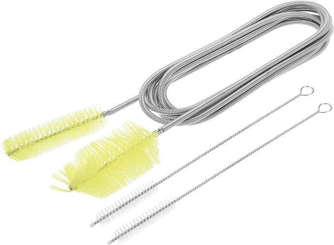 HARFINGTON 3pcs Flexible Long Drain Brush Straw Cleaner Set 78.74" Stainless by HARFINGTON