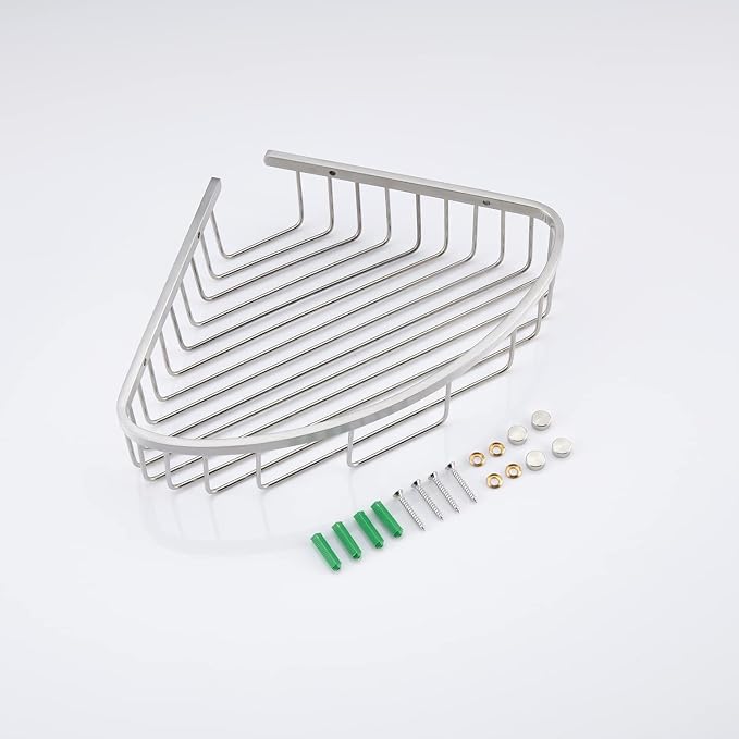 Bathroom Corner Shower Caddy Organizer, Corner-Hollow Design, SUS304 Stainless - Image 6